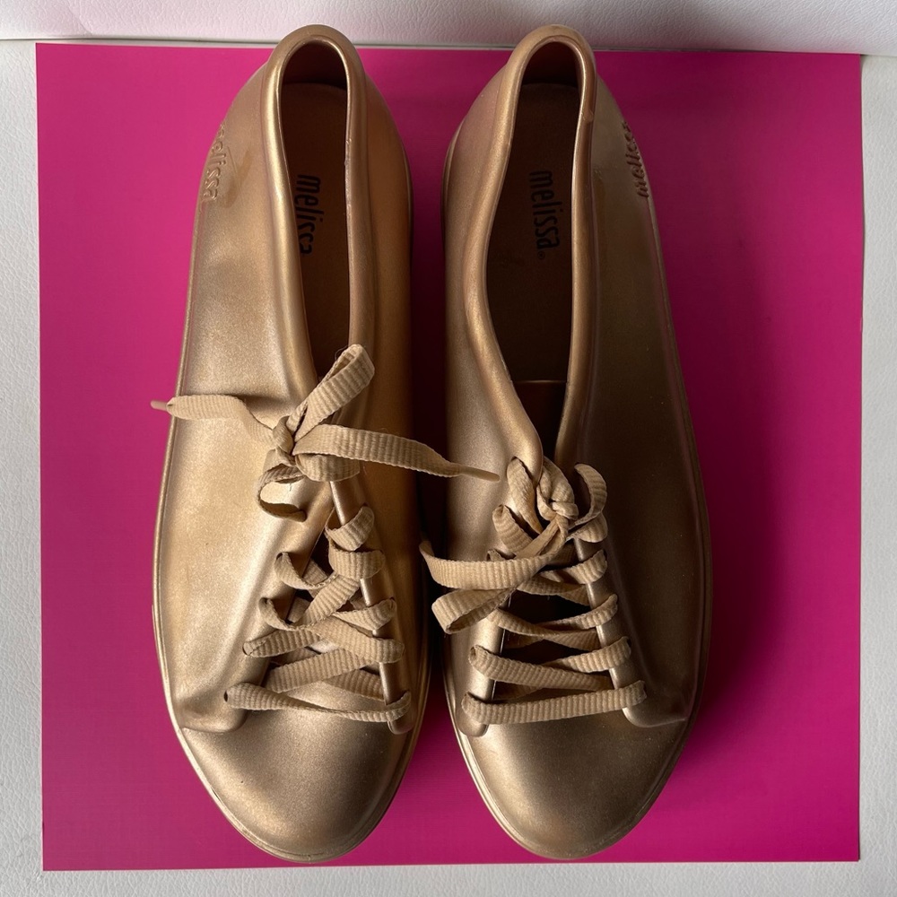 Gold Melissa Sneakers Size 9